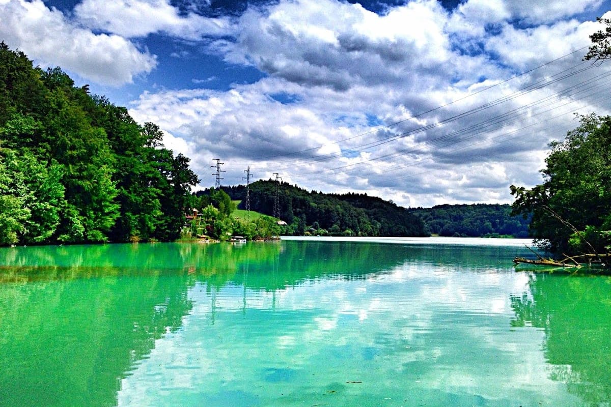 Wohlensee reservoir shore