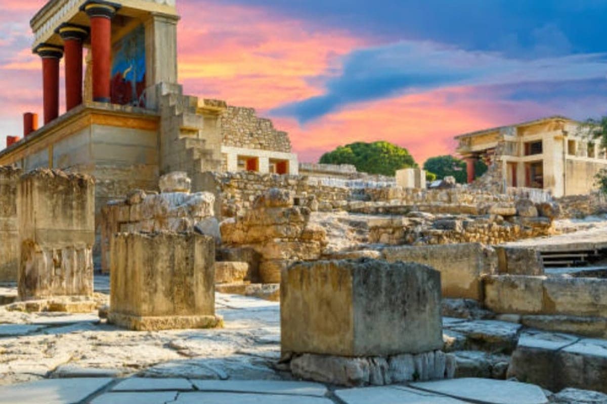 Knossos with a dog